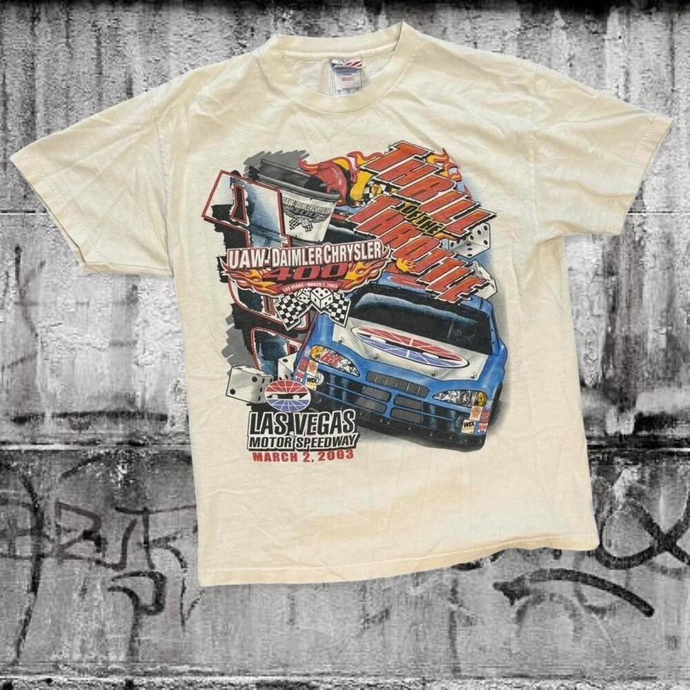 Vintage 2003 NASCAR Las Vegas Motor Speedway Tee DaimlerChrysler 400 Large